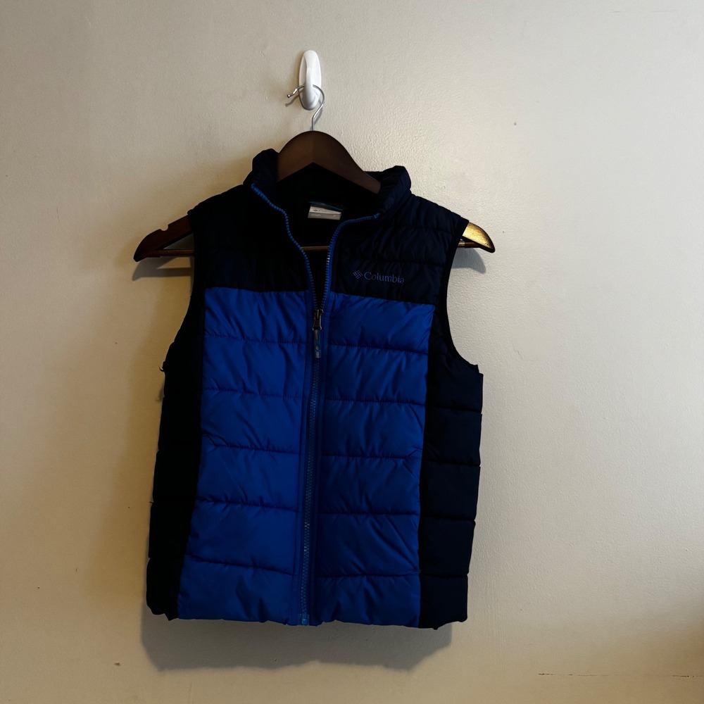 Columbia Boys Sz Sm 8 Blue Puffer Vest Outerwear Fall Basics Layers